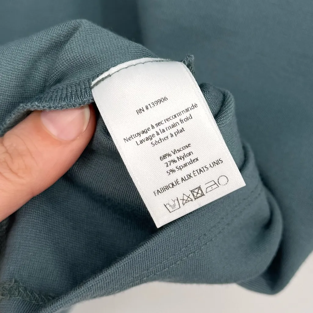 Ripley Radar Sea Blue Ponte Knit Short Sleeve Top Extended XL Soft Casual Lounge - Image 8