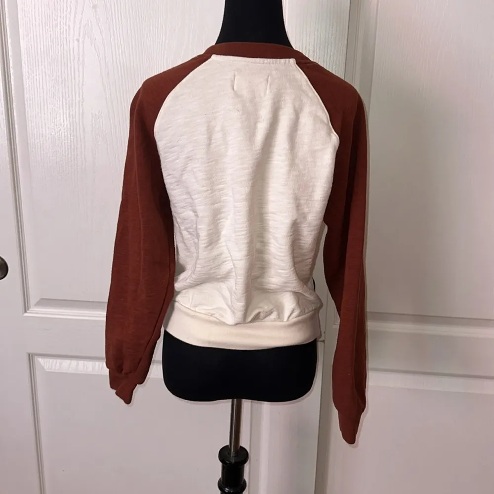 Madewell MWL  RUSTY ORANGE RAGLAN PULLOVER SWEATSHIRT - Image 2