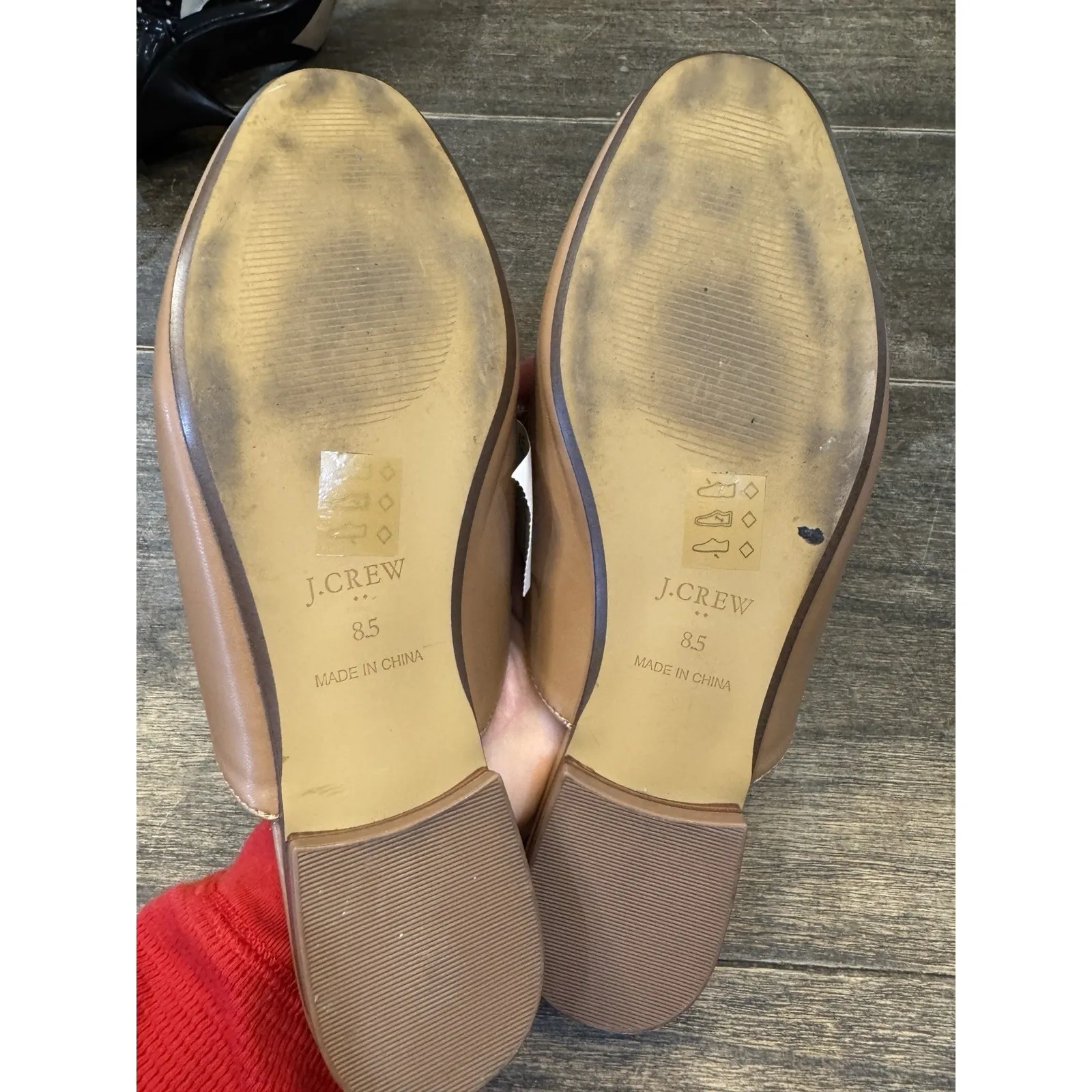 J.Crew‎ Slip On Mules Cedar Wood Tan Preppy Casual Women Size 8.5 Equestrian - Image 5