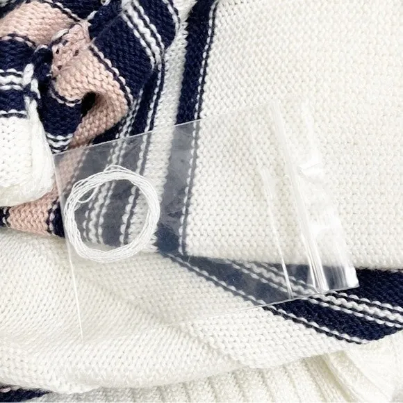 Laurie Felt Ivory Wrap Cardigan Sweater Long - Image 9