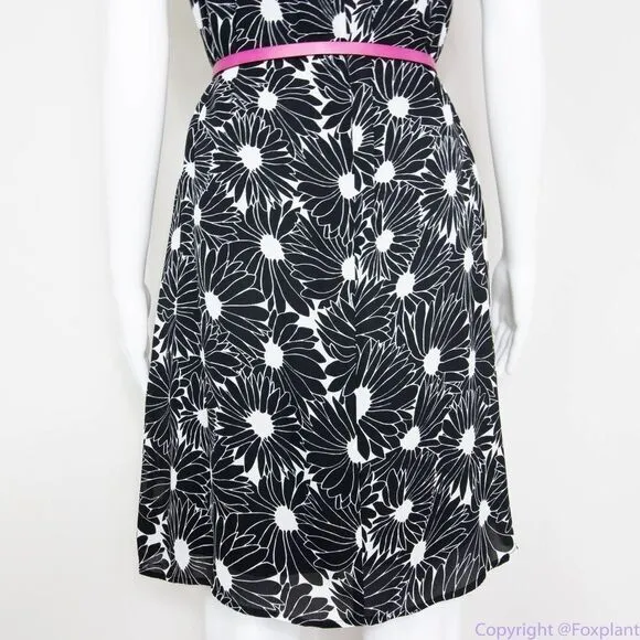 Daniel Rainn black and‎ white floral print dress, women's size M - Image 9