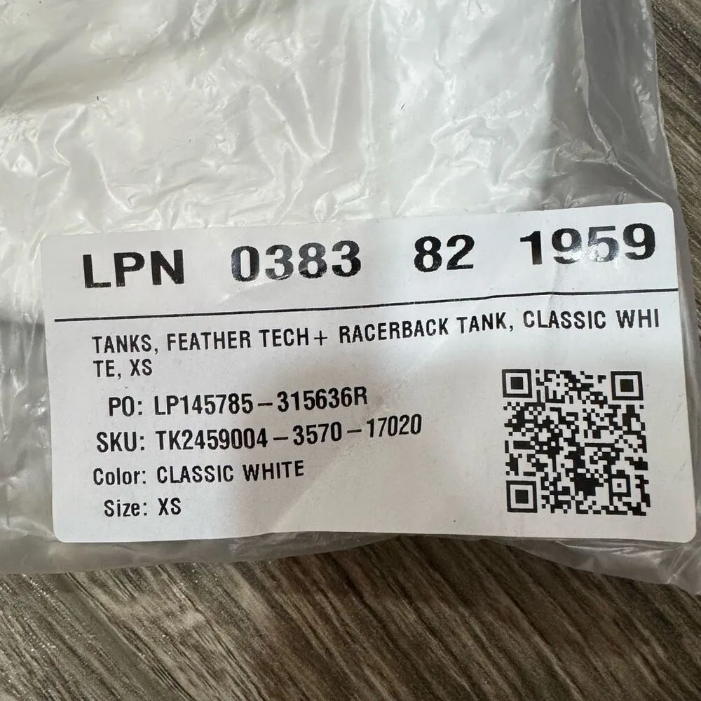 New Fabletics FEATHER TECH + RACERBACK TANK in Classic White - Image 5