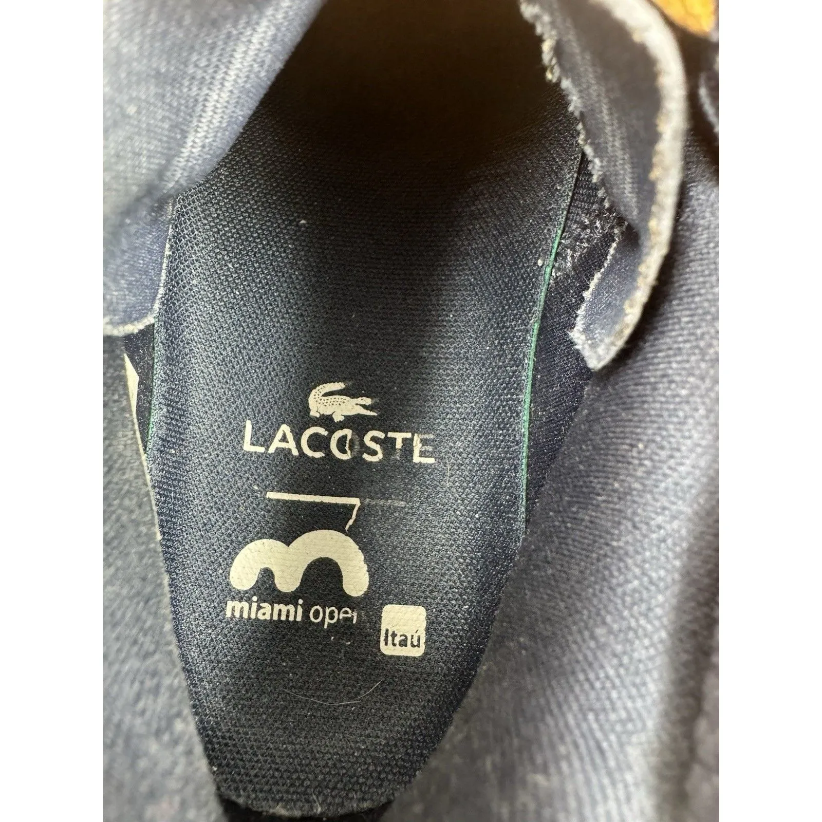 Lacoste Athletic Womens Blue Navy/Orange Sneakers Shoes Size 8 Goodyear Sole - Image 7