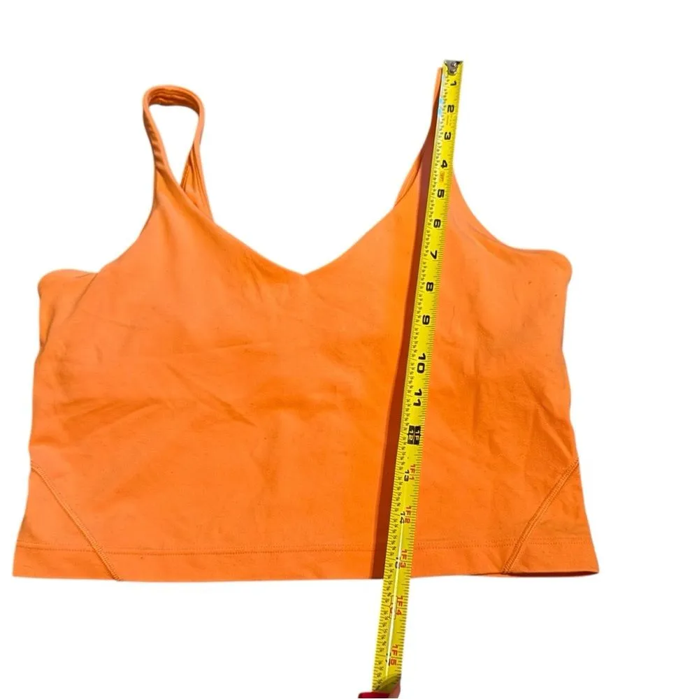Lululemon Women’s 8 Align Tank Orange Soda Fitted Crop Basic Trendy‎ Athletic - Image 10