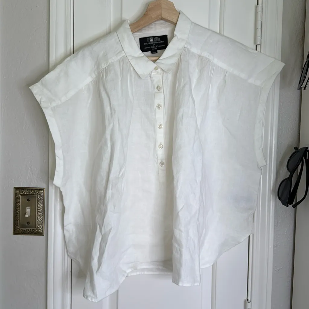 J.crew Baird McNutt Irish linen new capitaine oversized button down - Image 3