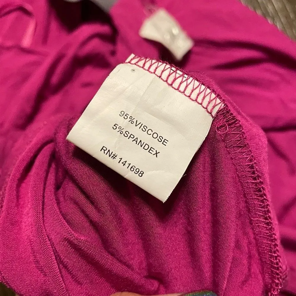 Apres Ramy Brook Magenta Gray Lisa Cross Front Tank Top, Medium - Image 5