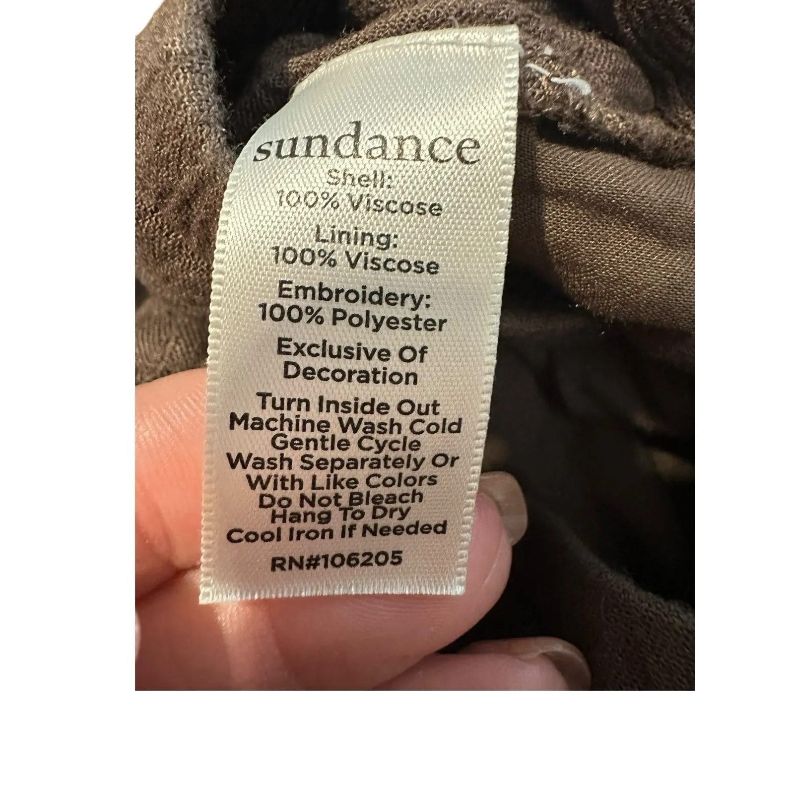 Sundance Le Meridien Embroidered Pants Women Medium Crop Brown Flowy Boho #B6-2 - Image 8