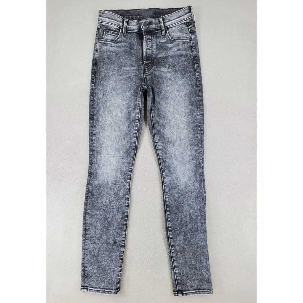 Mother Stunner Jeans Womens 25 Train Stops Faded Black Button Fly Stretch Skinny - Image 2