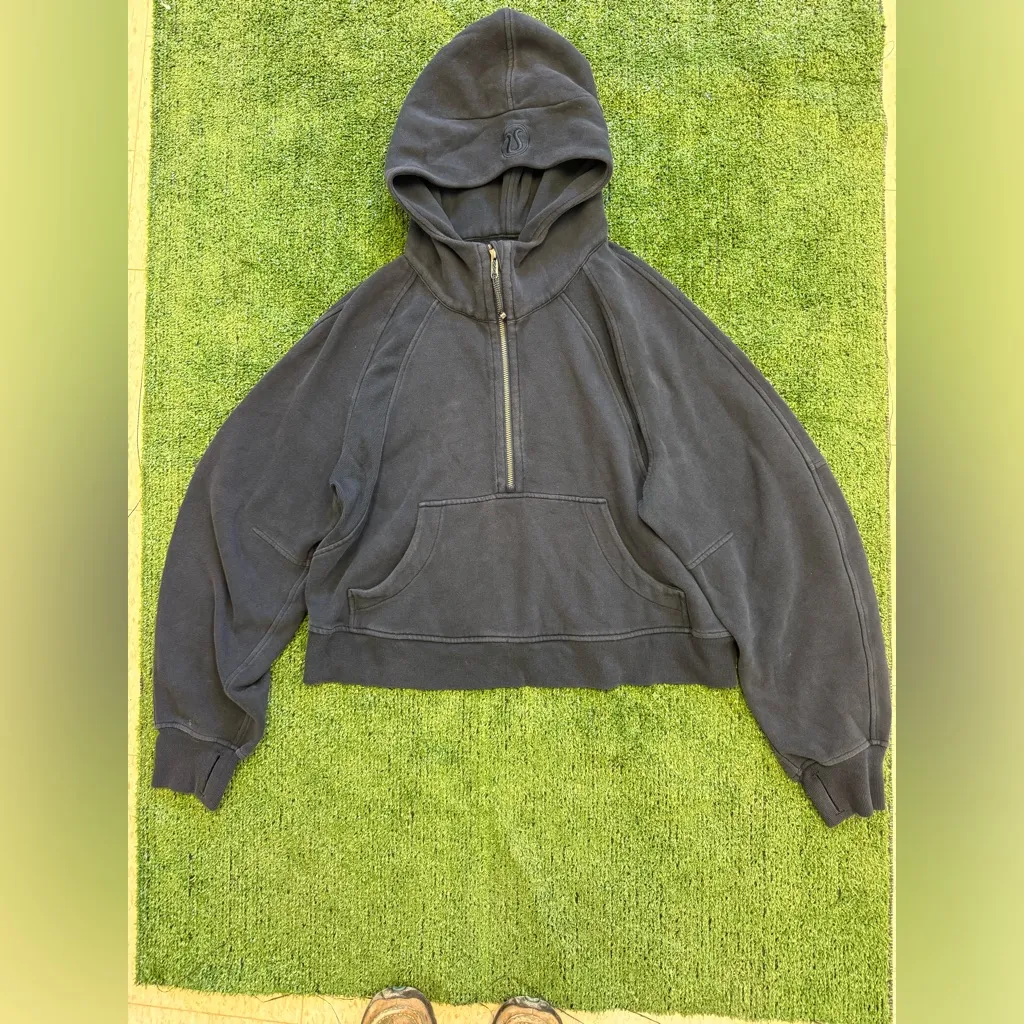 Lululemon Scuba Oversized 1/2 Zip Hoodie in True Navy, Size M/L - Image 2