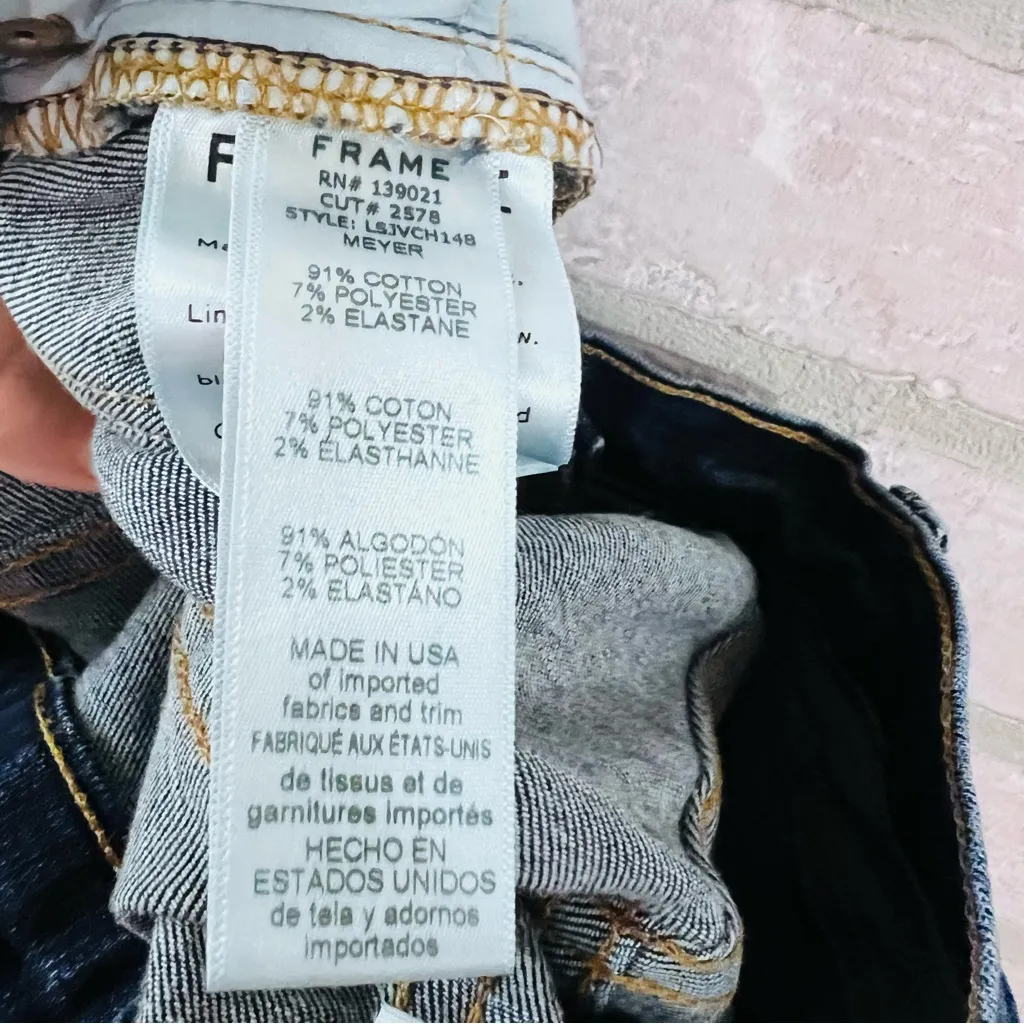 Frame Denim Le Skinny de Jeanne Jeans in Meyer Wash Size 28 - Image 11