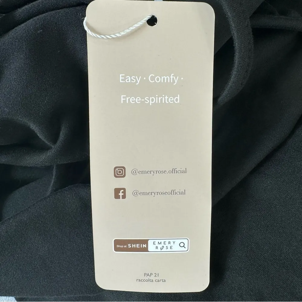 Black Crochet Lace Cutout Yoke Halter Swing Knit Dress by Emery Rose Size 1X - Image 13