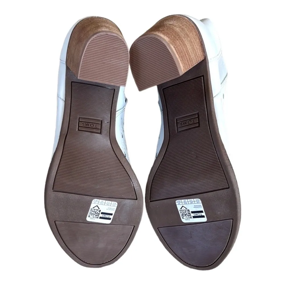 Like New Toms Leather Majorca Basket Weave
Open Toe Booties Dove Grey Size 9.5 - Image 8