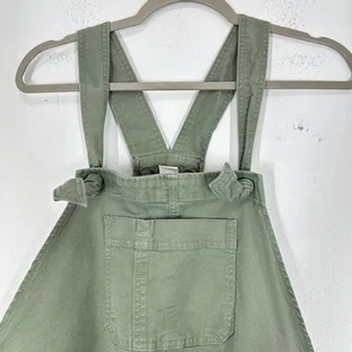 GAP Women's Size Large Olive Green Utility Overalls Jumpsuit Bib Wide Leg Pants - Image 8