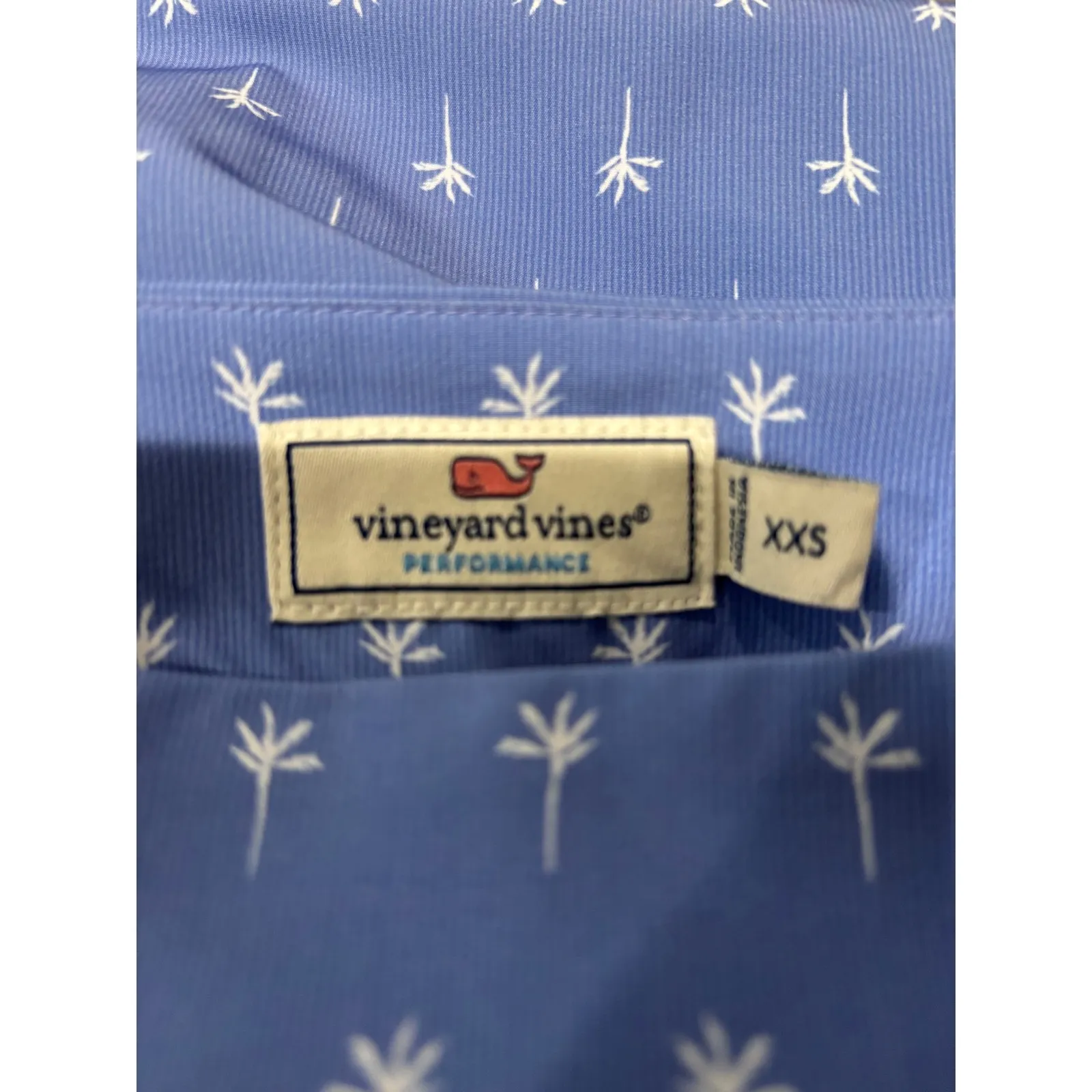 Vineyard Vines Performance Skort Palm Print Golf Athletic Blue Skirt Pockets XXS - Image 4