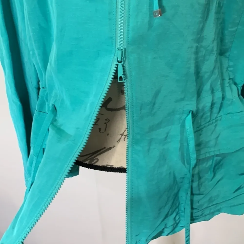 Lafayette 148 NY linen blend zip front jacket with subtle sheen 12 - Image 3