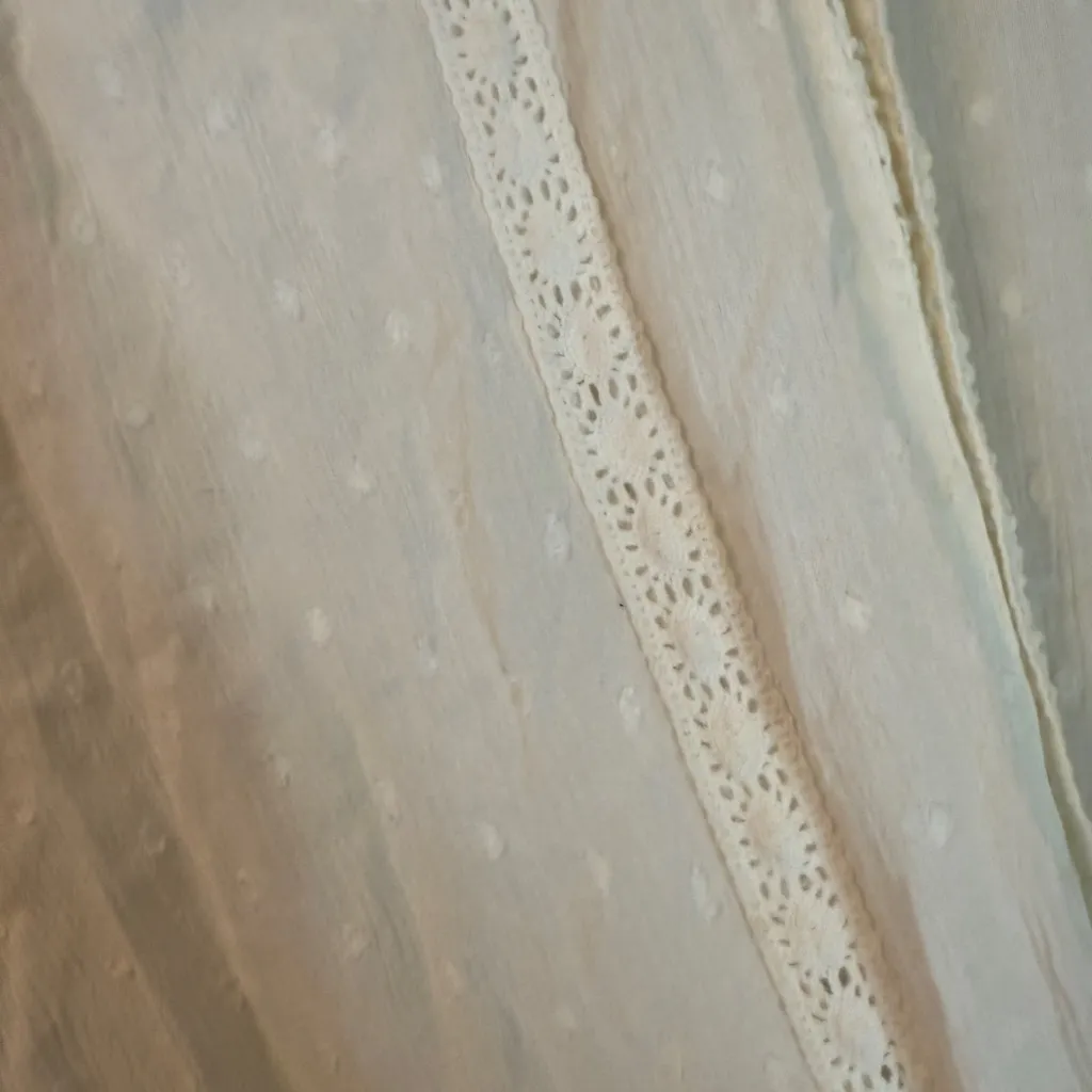 Goa Beachwear By Japan Swim Cover Up White Swiss Dot Lace Tie Waist Large EUC - Image 4