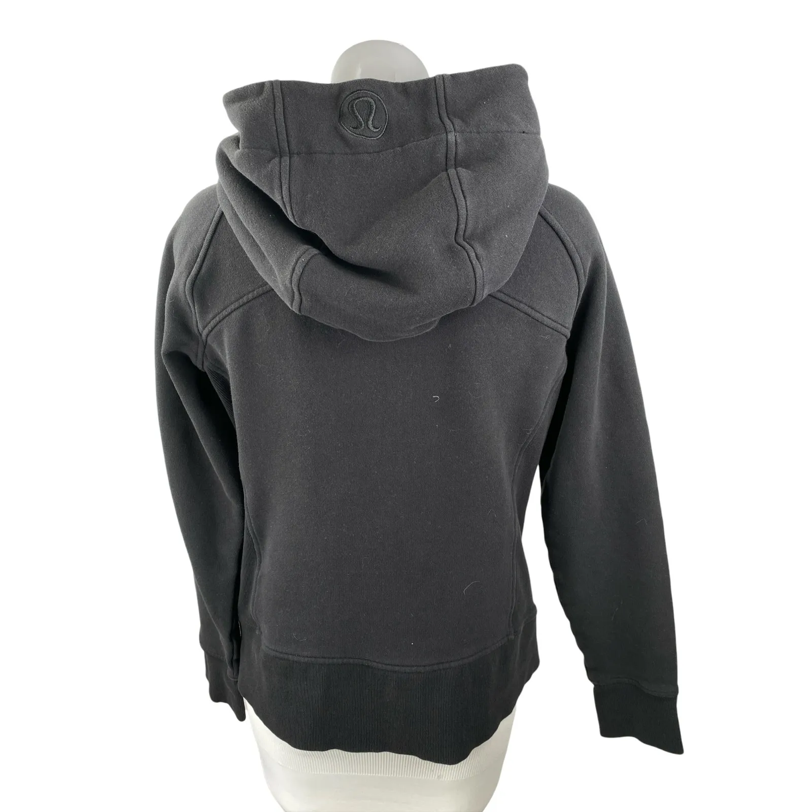 Lululemon R365 Women's Black Hoodie Hooded Full Zip Athletic Sweatshirt Top 10 - Image 2