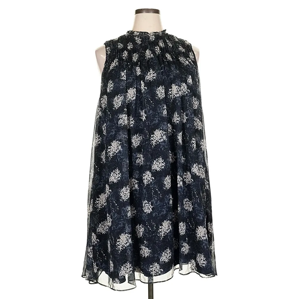 Joie Baltic Print Sheer Sleeveless Dress Size XXL Floral Mini Flowy Fairy - Image 2