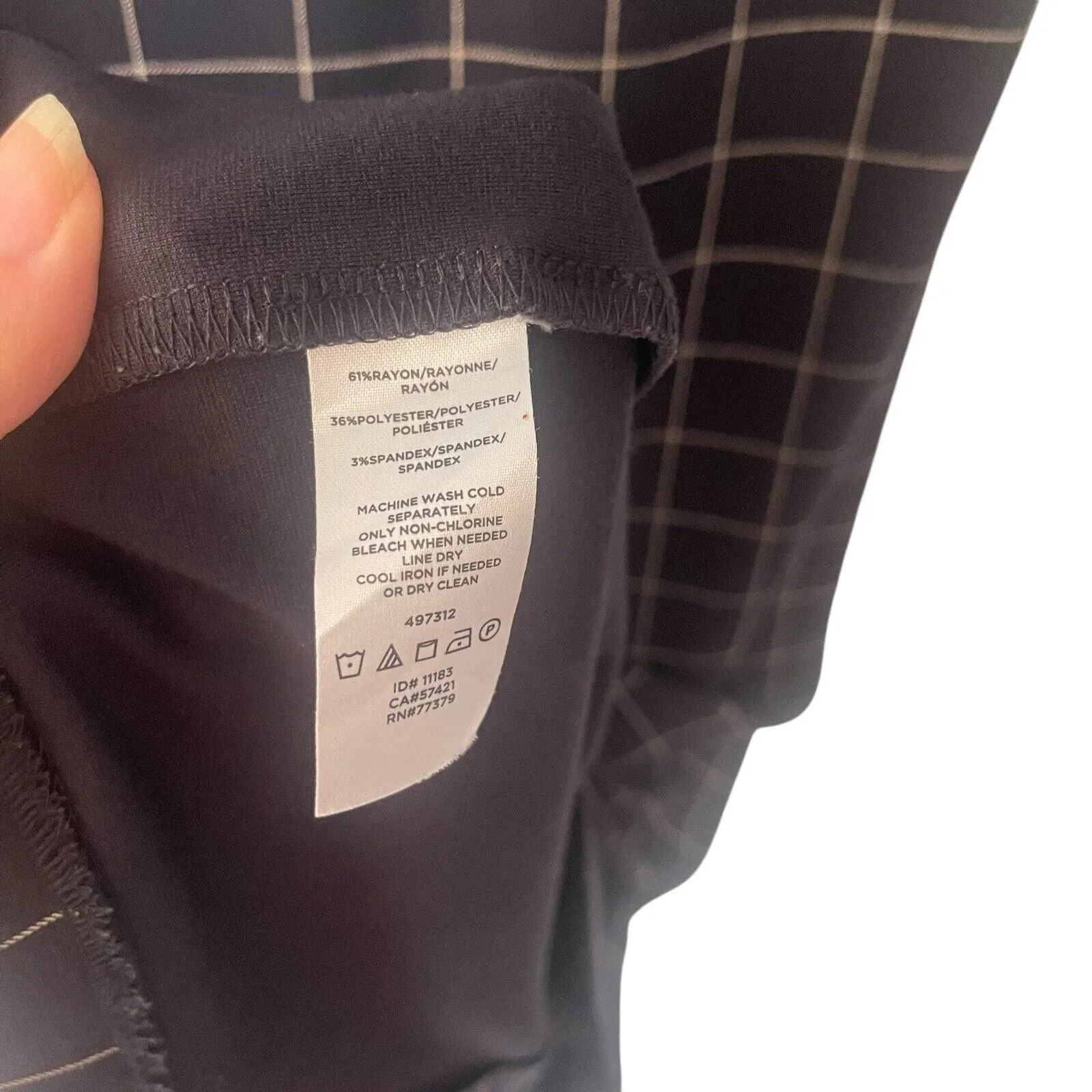 Ann Taylor Size 4 Navy‎ Blue Plaid Office Career Shealth Above Knee Dress - Image 7