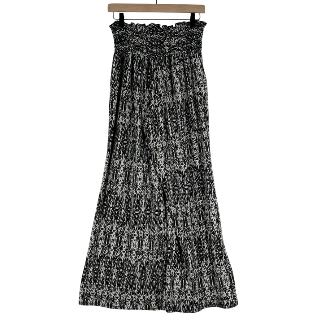 C'est La Vie Black & White Patterned Stretch Jersey Knit Pull - Image 2