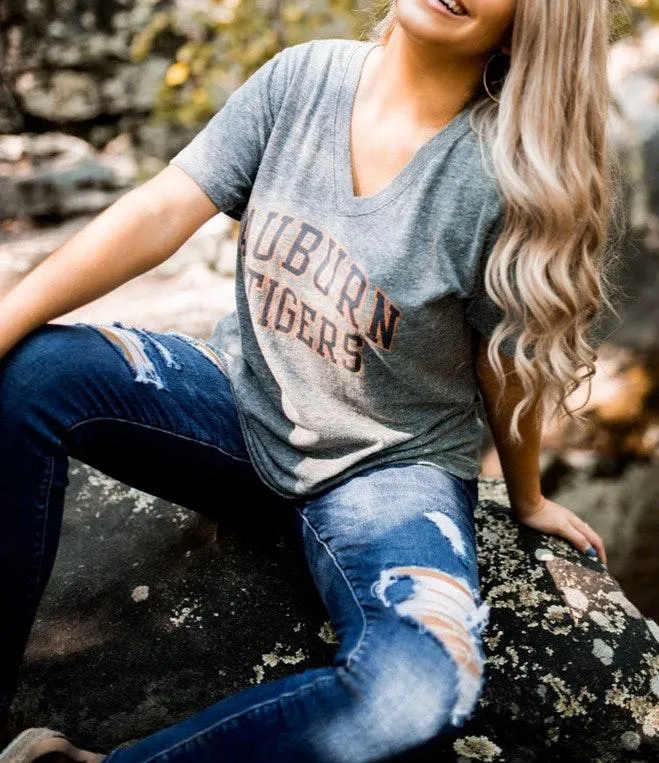 Auburn Tiger T Shirt Gray Size L - Image 4