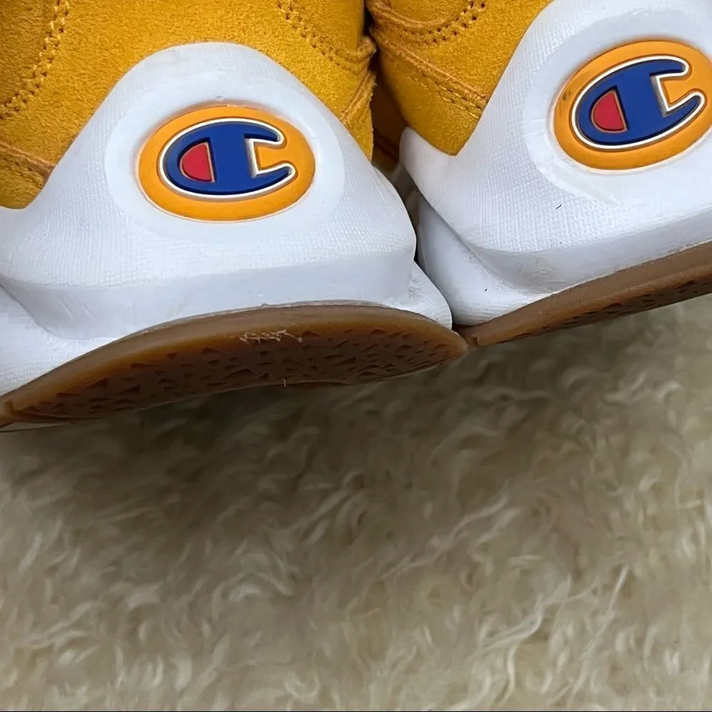 Champion Youth 93 Eighteen Big C Gold Suede Sneakers 5.5 Y Women 7 - Image 3