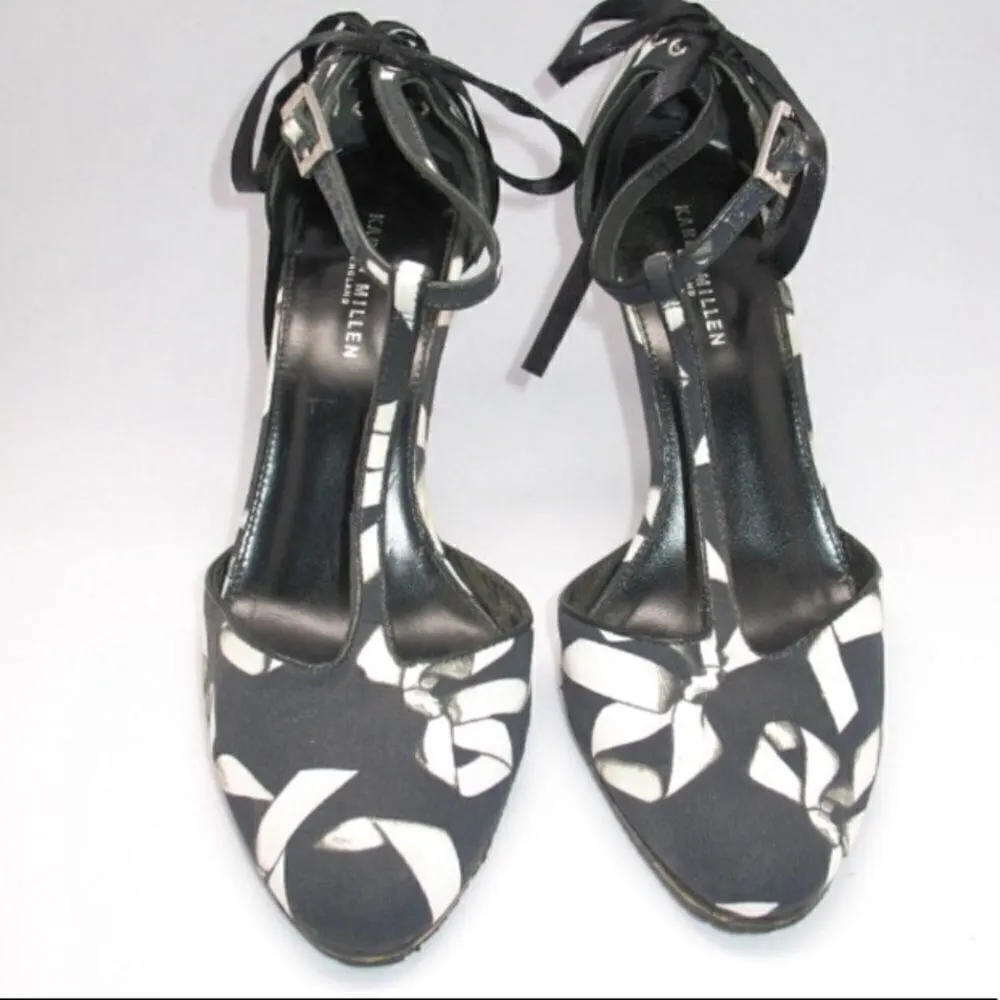 Black White Pumps Heels - Image 3