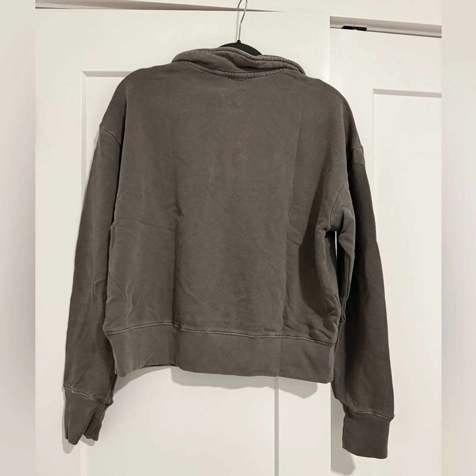 $128 NEW - Sundry Half Zip Sweatshirt - GREY - Sz 3 (L) - Image 3