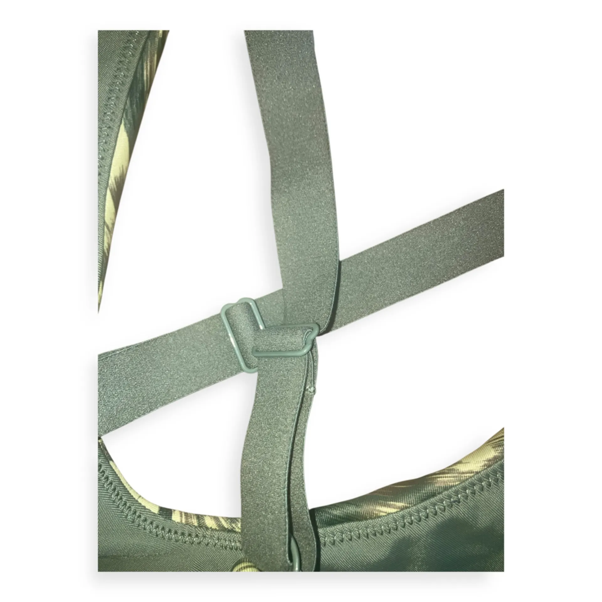 Offline by Aerie Womens Green Shine Strappy Back Sports Bra - Image 5