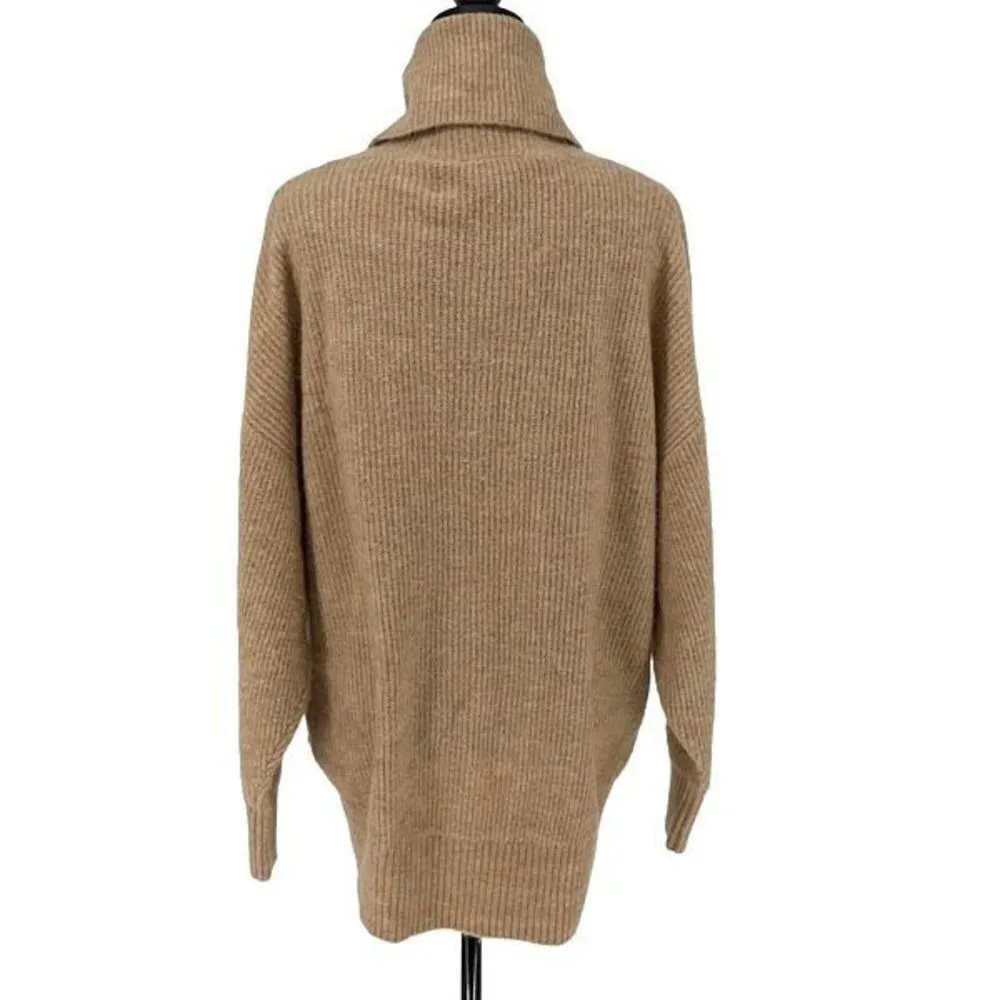 New‎ Look Womens Knitted Turtleneck Stretch Pullover Sweater Tan Small - Image 3