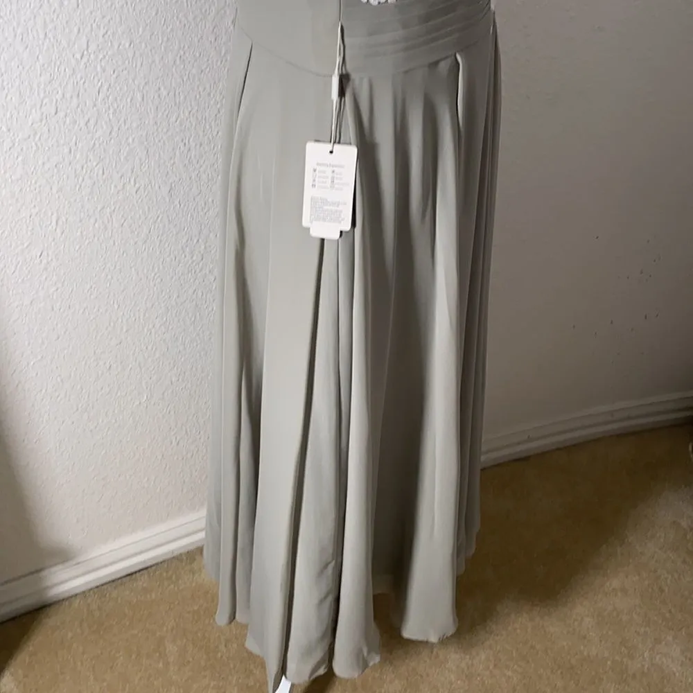 Women’s Ivory Lace Top Chiffon V - Image 8