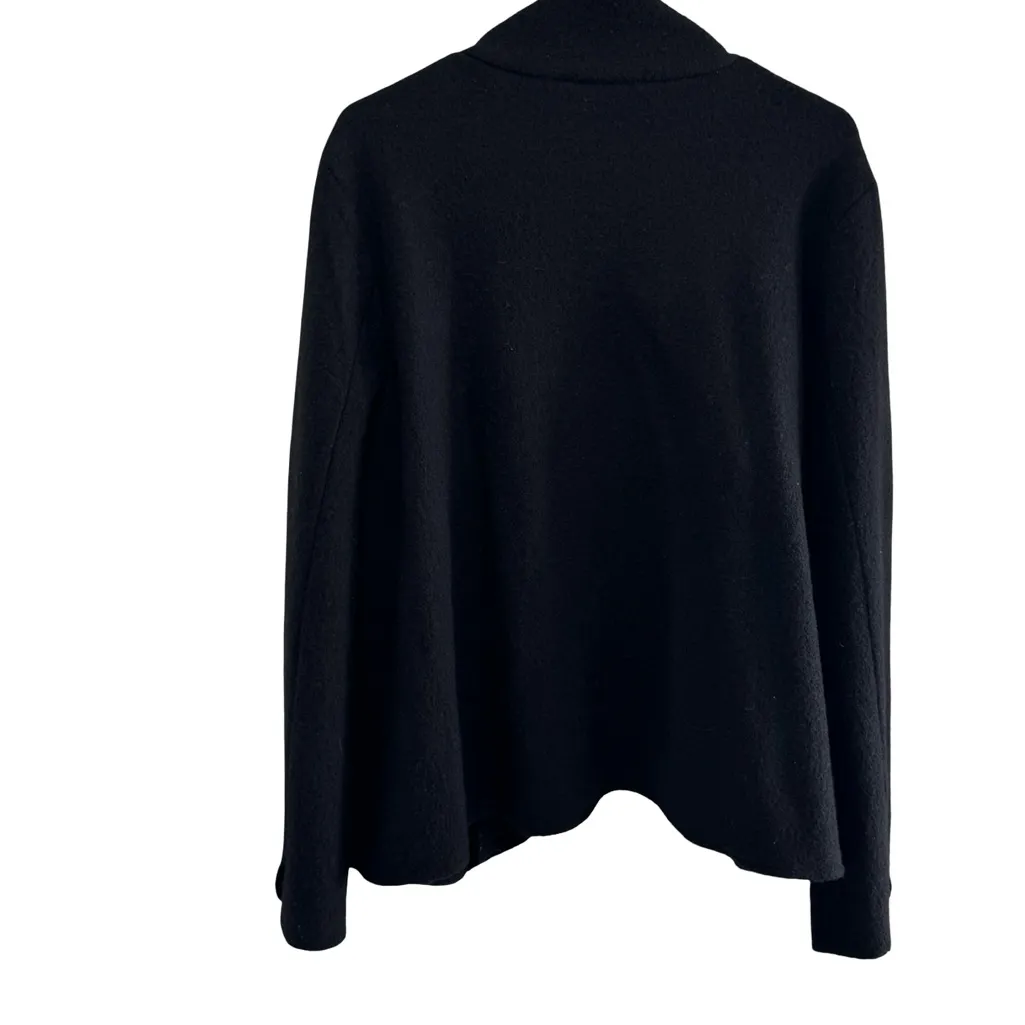 Merino Saks Fifth Avenue Midnight Black Jacket wool sz XL - Image 3