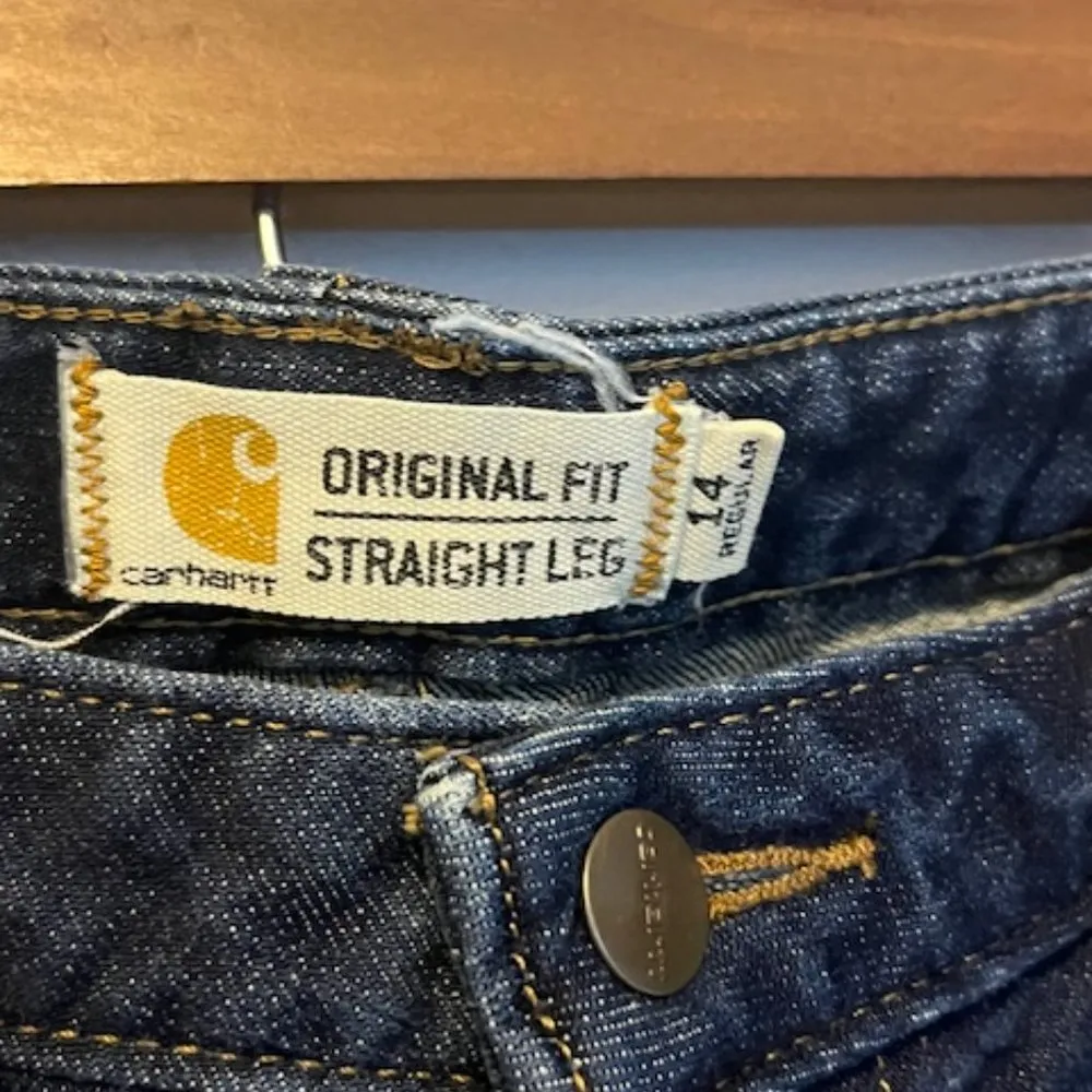 Carhartt  Jeans Women's Size 14 Original Fit Straight Leg Denim - Image 3