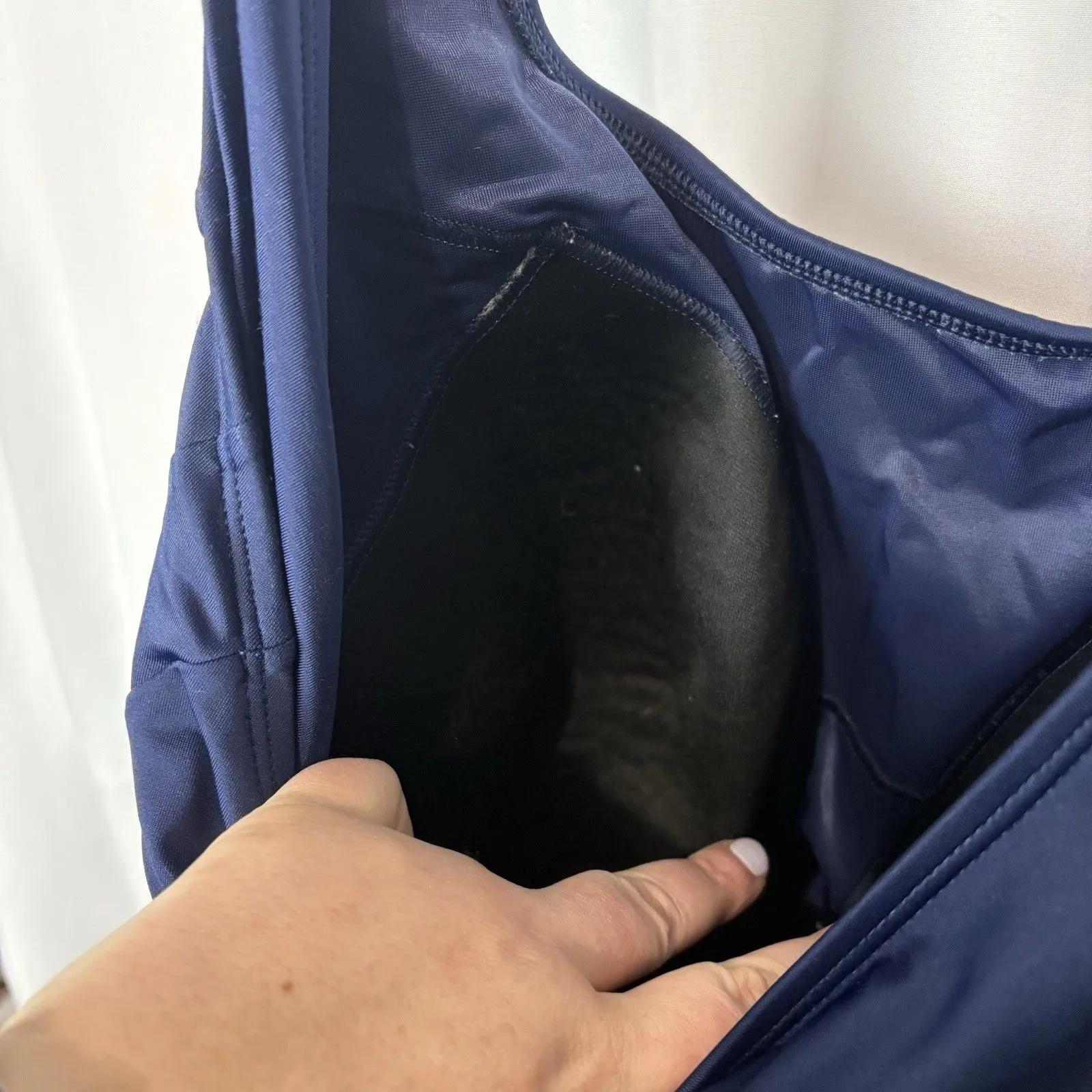 Lands End Women's Blue One Piece Swimsuit Size 24W Long Torso Built-In Shelf Bra - Image 5