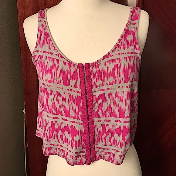 Kirra For PACSUN Pink & Gray Tribal Print Tank Top - Image 2