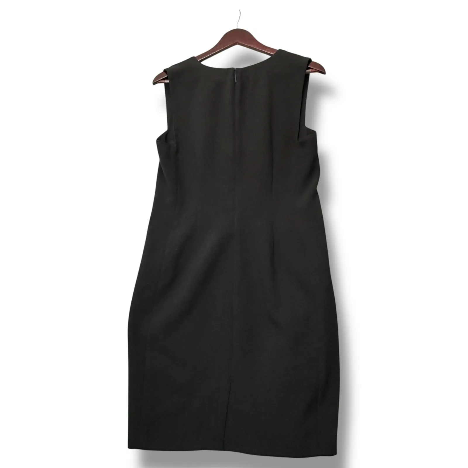 Karl Lagerfeld‎ Paris Sleeveless Black Sheath Dress Size 10 Career Cocktail LBD - Image 2