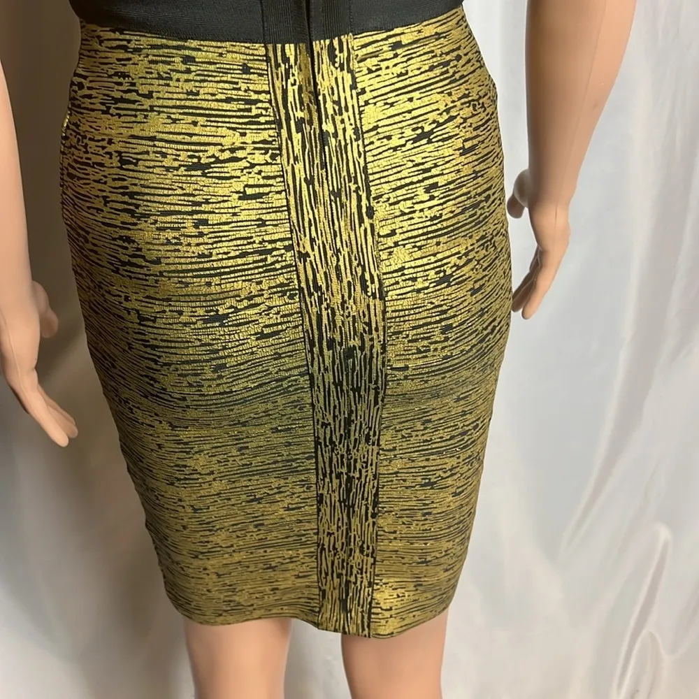 Aqua Bandage Bodycon Two Tone Mini Dress Size XS - Image 6