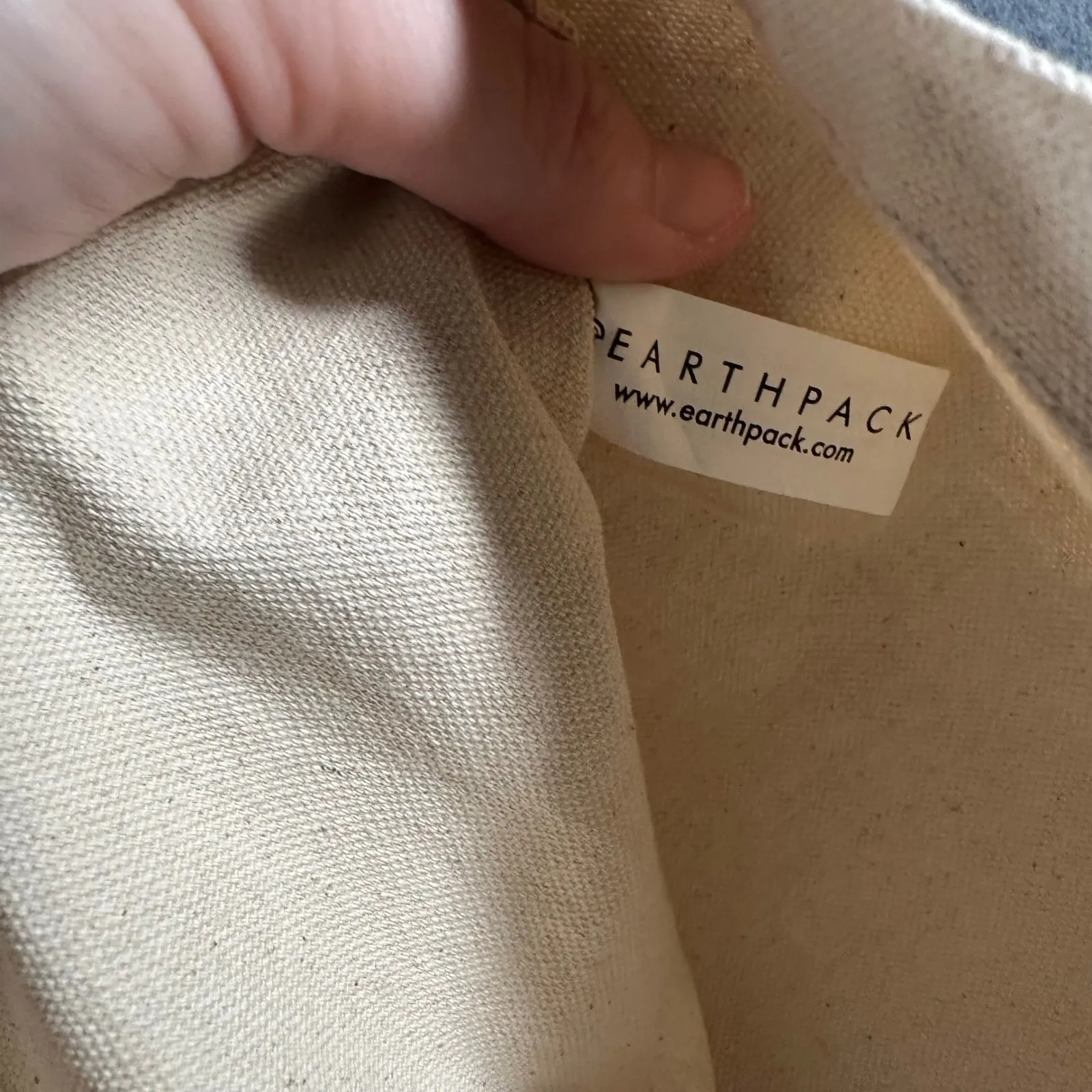 Faherty Canvas Tote Bag Beach Sun Wave Logo Navy‎ Bottom Reusable Grocery - Image 3