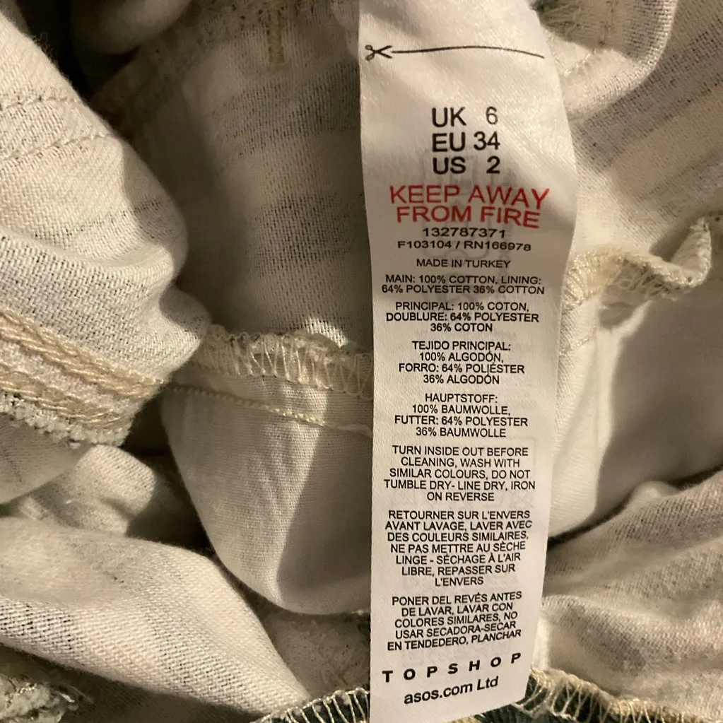 Topshop‎ Green and Cream Striped Pants - Image 3