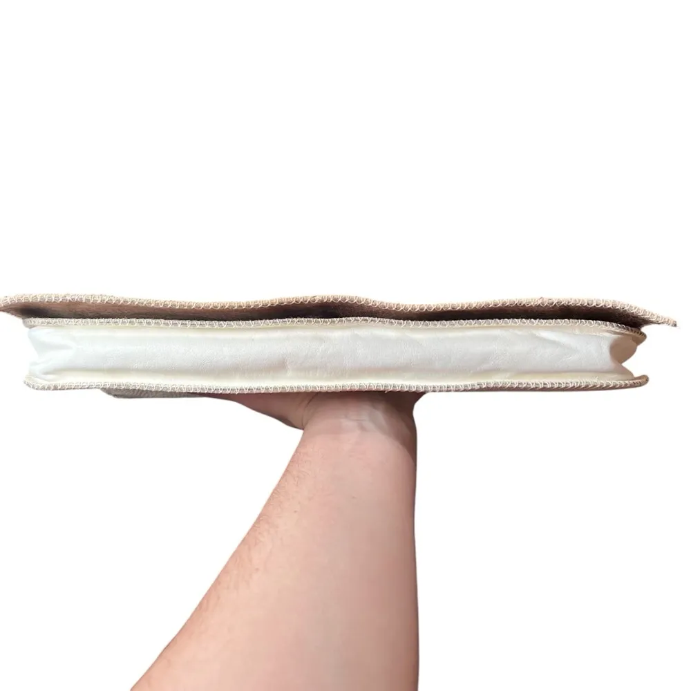 Vintage 1970s Furst & Mooney Snakeskin Clutch Neutral Patchwork Leather Rare Bag Tan - Image 11