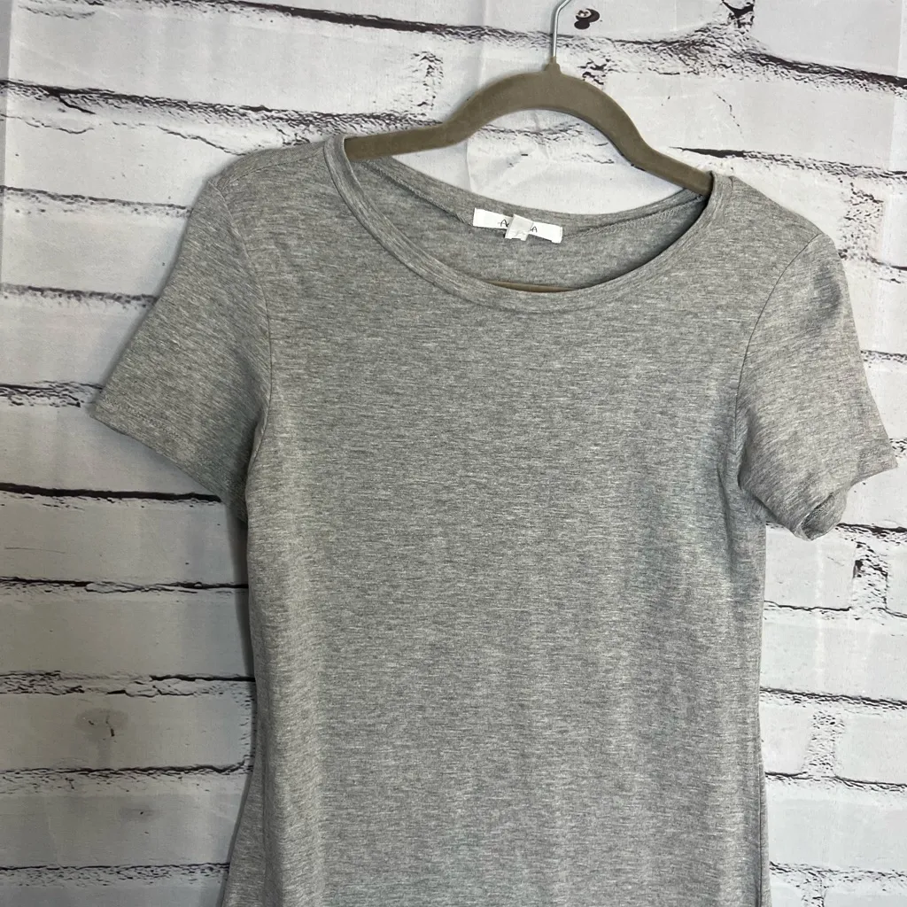 Active USA Gray Crew Neck Mini Dress Lightweight Summer Dress SZ Large Casual - Image 5