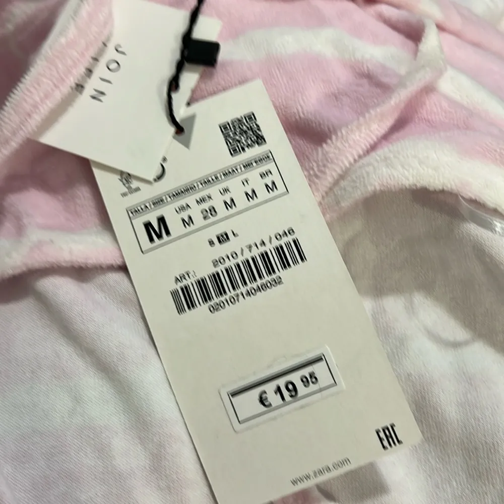 Zara pink croppped tie dye hoodie size M - Image 3