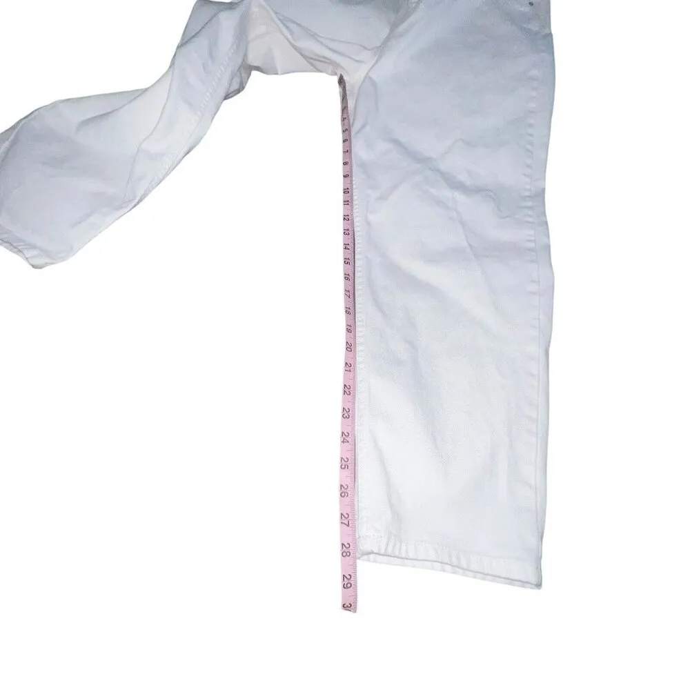 ASOS DESIGN WHITE DENIM JEANS PANT COTTON WOMEN PLUS SIZE 18 TAPERED LEG‎ SKINNY - Image 6