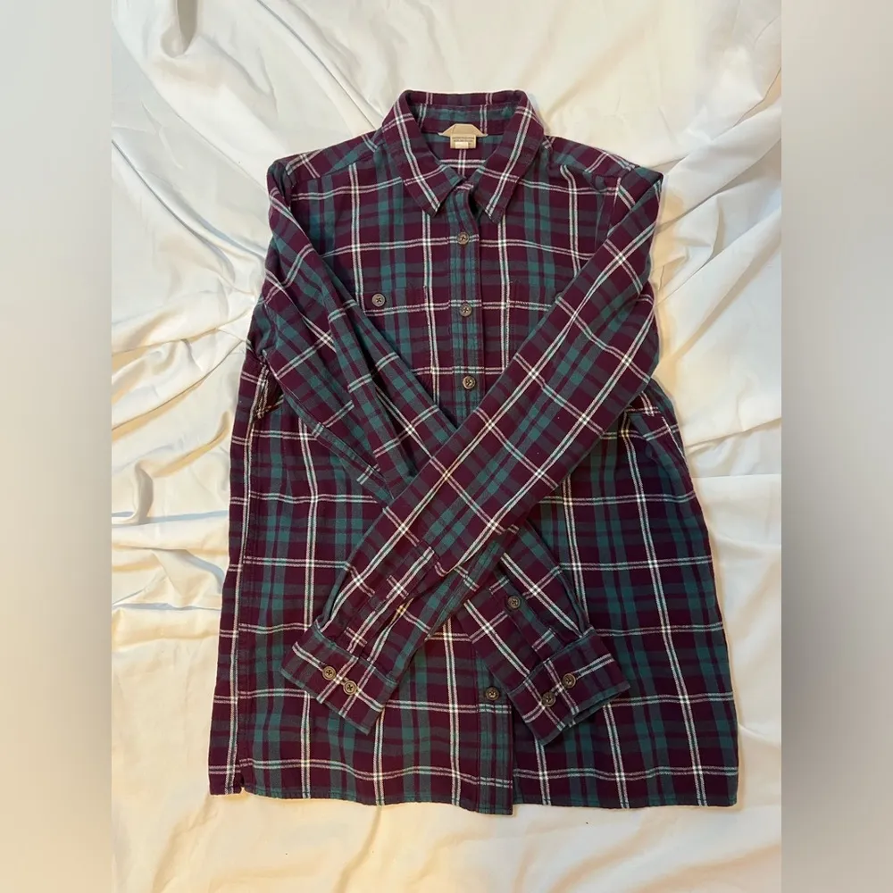 Duluth Trading Co Free Swingin’ Women’s Flannel | XS Purple - Image 2