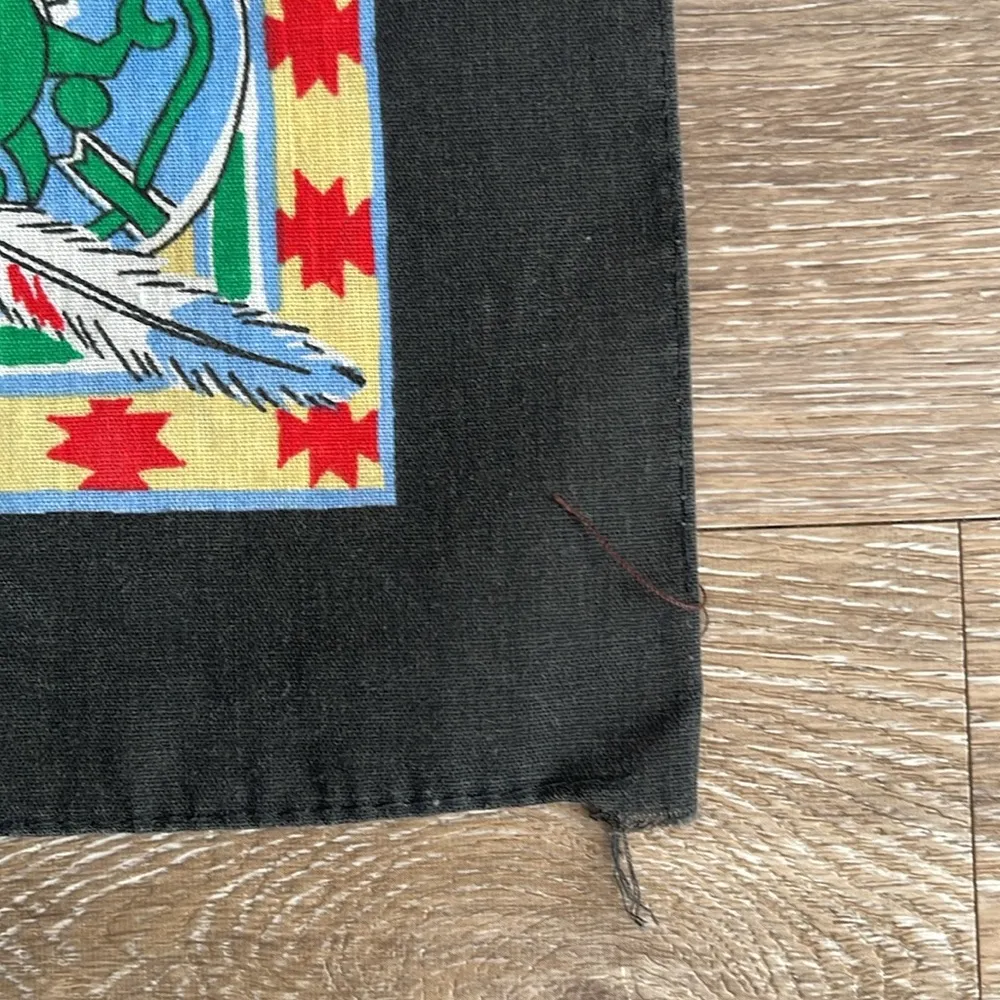 Southwestern Native American tribal bull skull bandana Black - Image 3