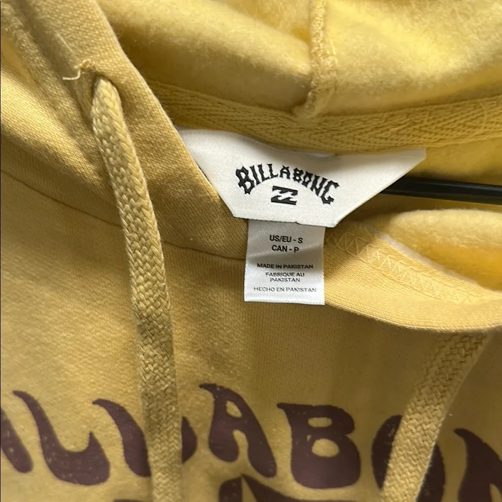 Billabong Yellow Oversized Graphic Hoodie - Image 7