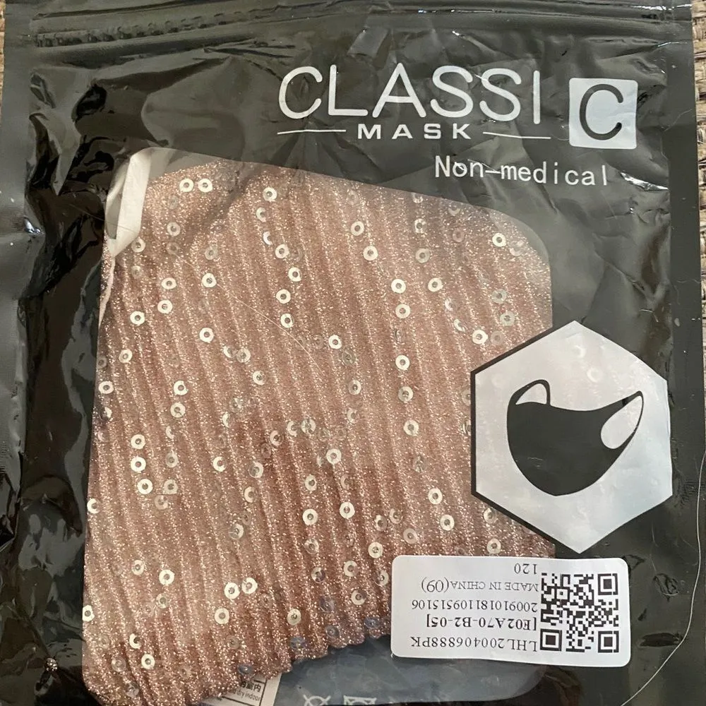 Sequin Mask‎ Adjustable Pink NWT - Image 3