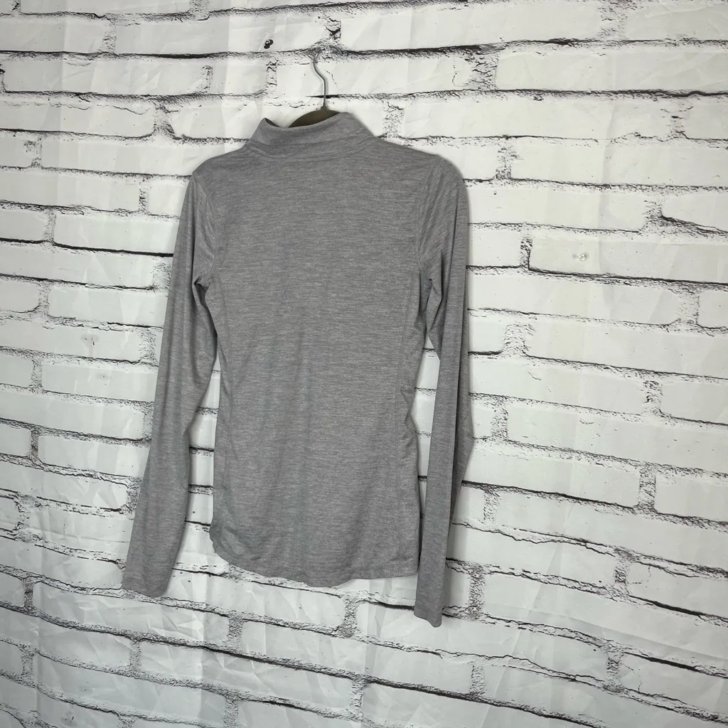 Reebok Light Grey 1/4 Zip Sweatshirt XS Mock Neck Relaxed Fit Lightweight Cadual - Image 9