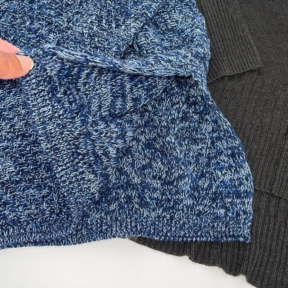 Eight Eight Eight / Cupio Womens Pullover Sweater Bundle Of 2 Charcoal Blue Size - Image 6