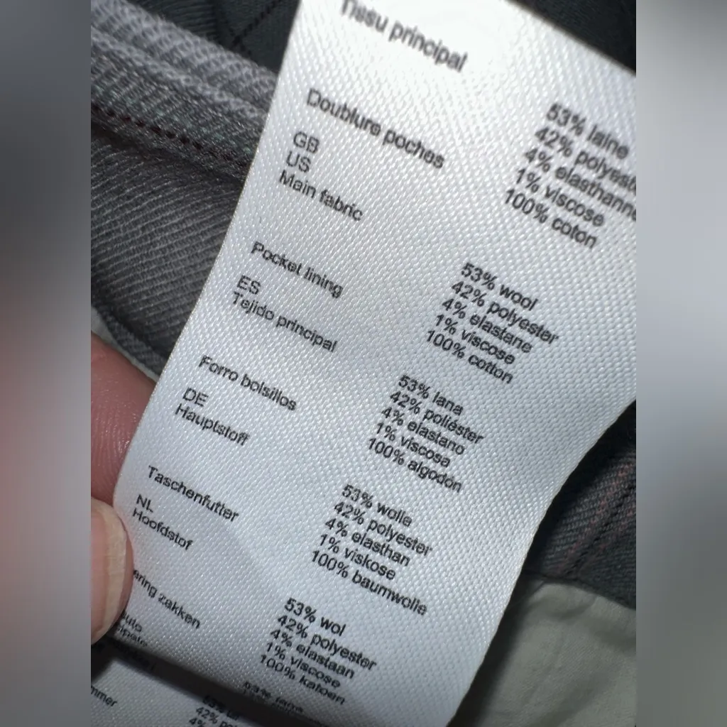 Maje Grey Wool Blend Straight Leg Suit Trouser Pants Pleated NWT Sz 42 (US XL) - Image 10